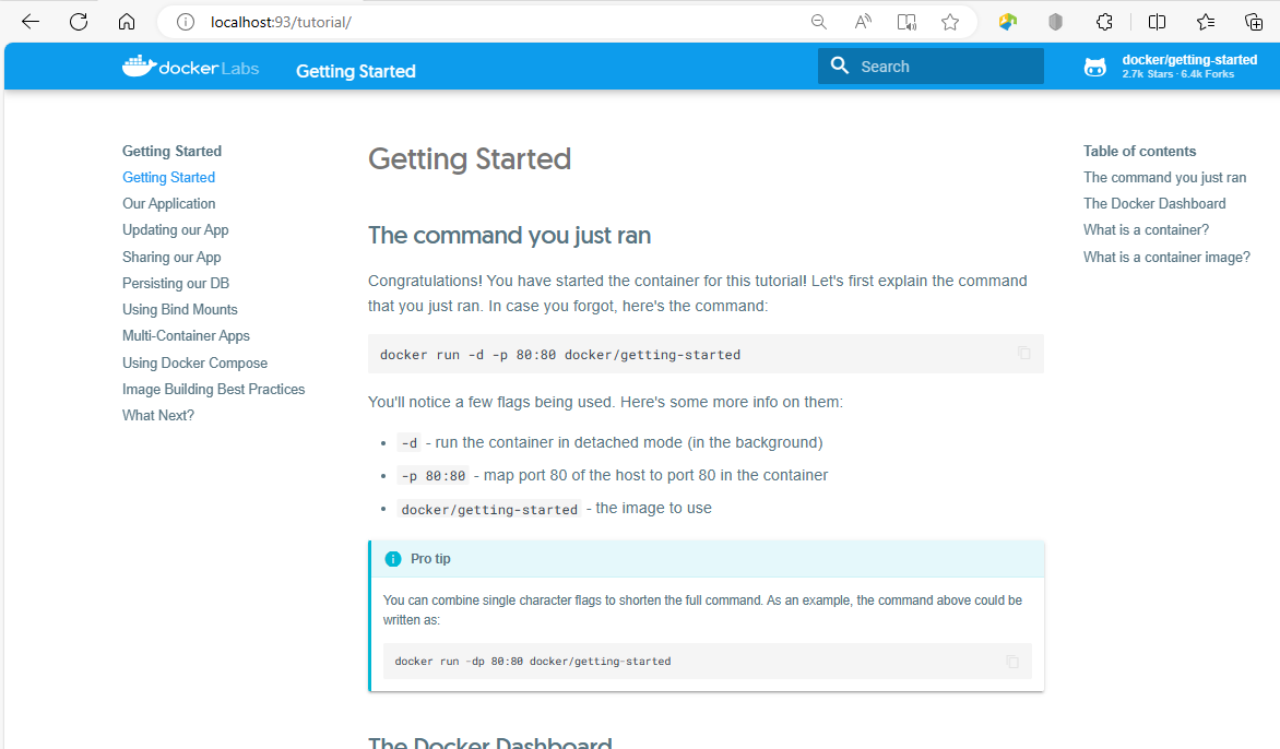 Getting Started Output